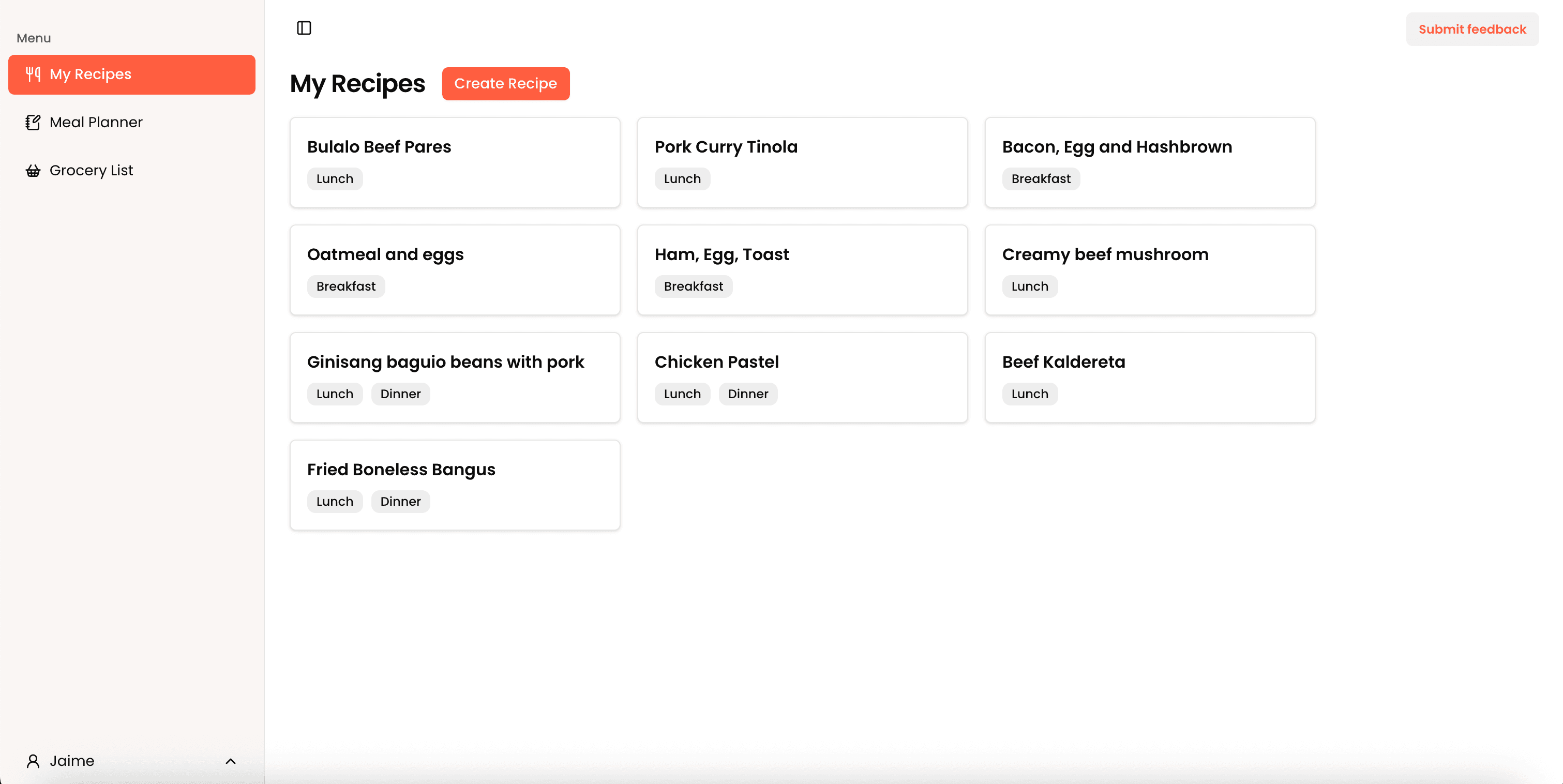 Curate and organize your recipes